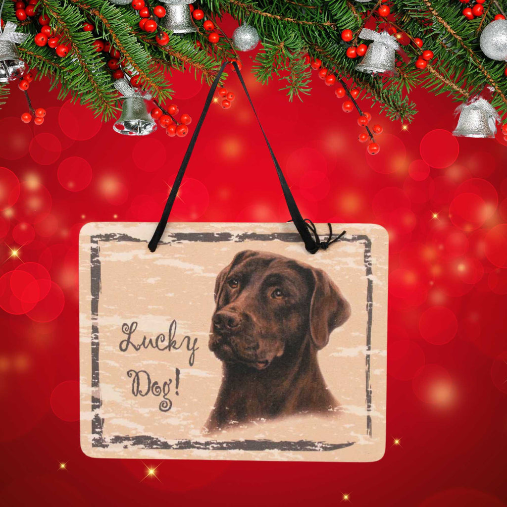 23959 Chocolate Labrador Retriever Plaque GP31C
