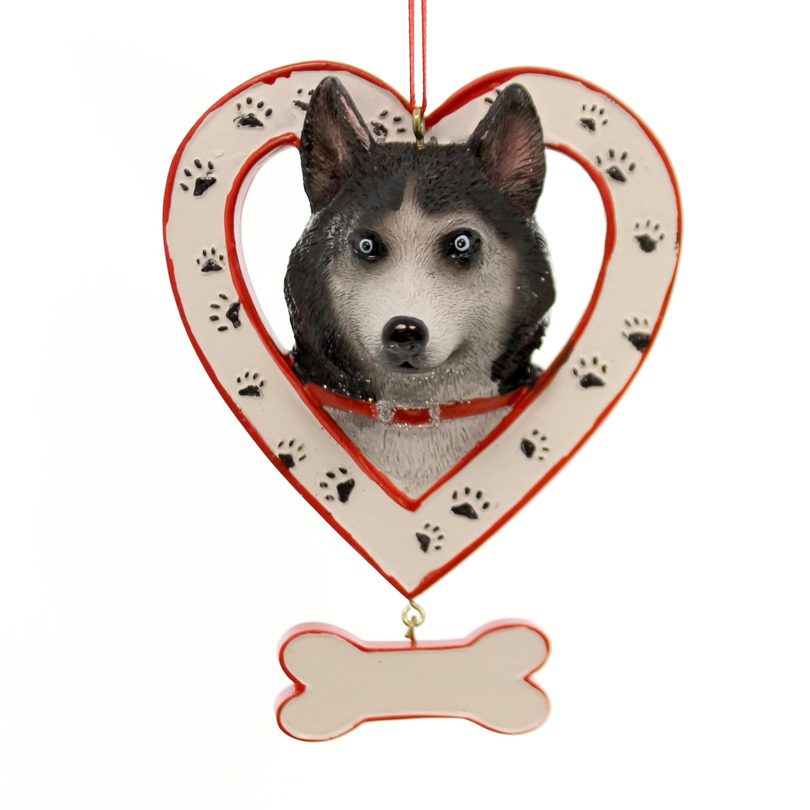 Parent-A1530 Dog Breed In Heart W/Bone Ornamnt
