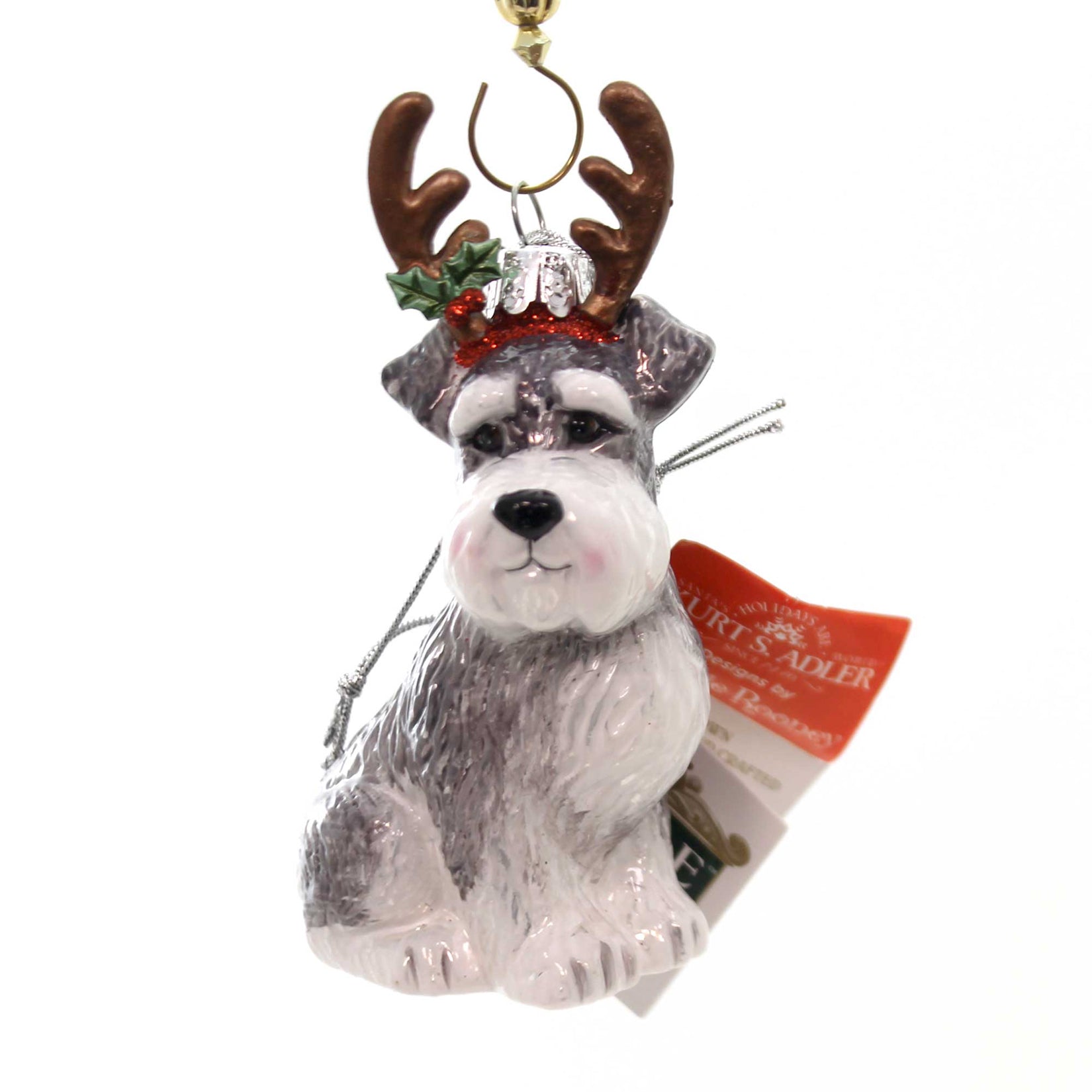 Parent-Nb1261 Dog With Antlers Ornament