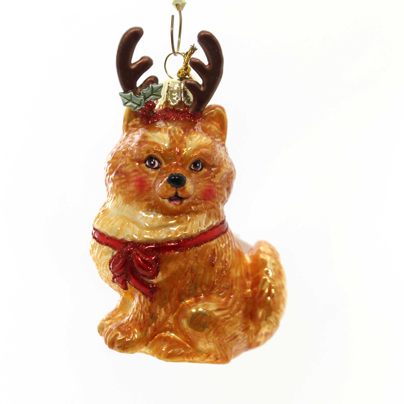 Parent-Nb1261 Dog With Antlers Ornament