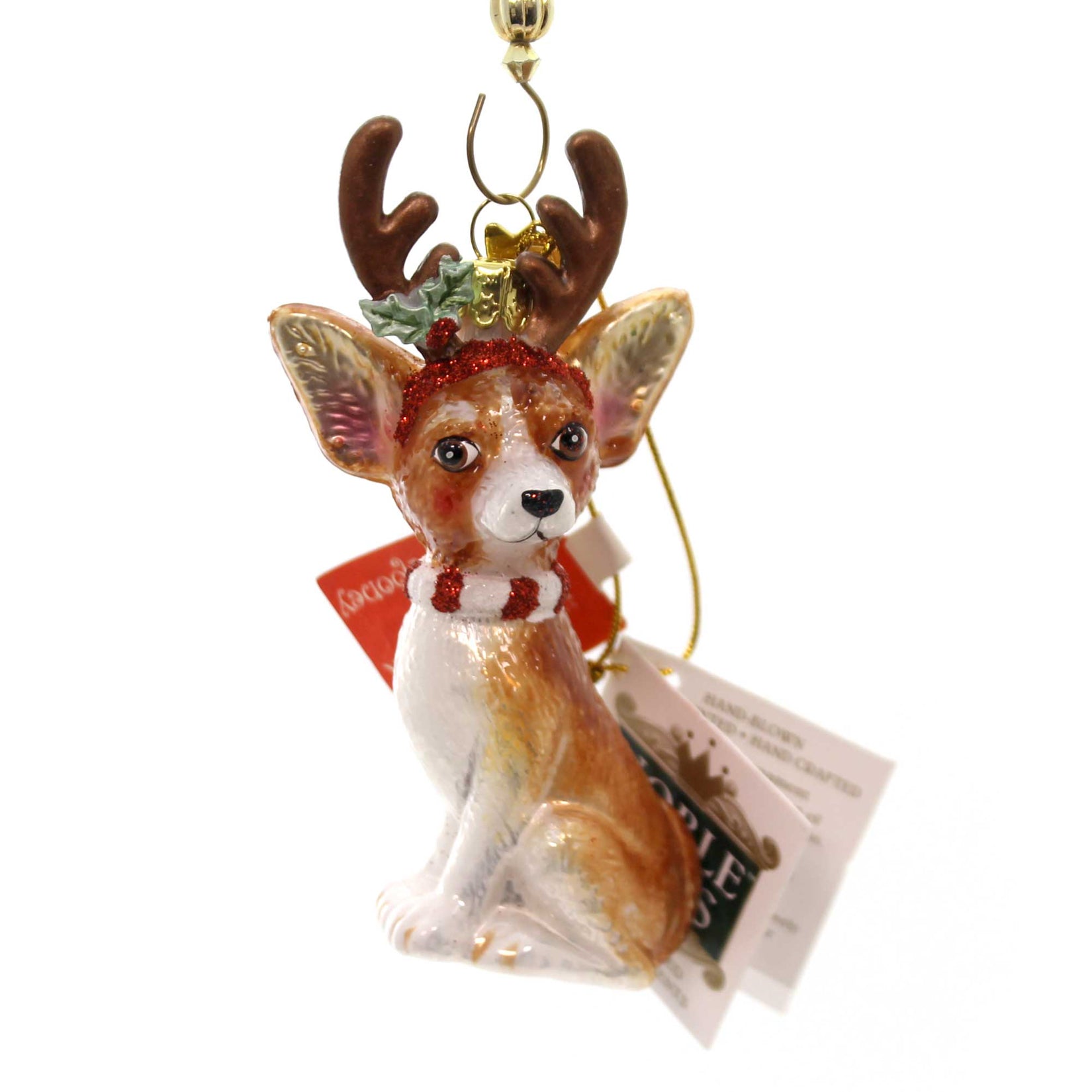 Parent-Nb1261 Dog With Antlers Ornament