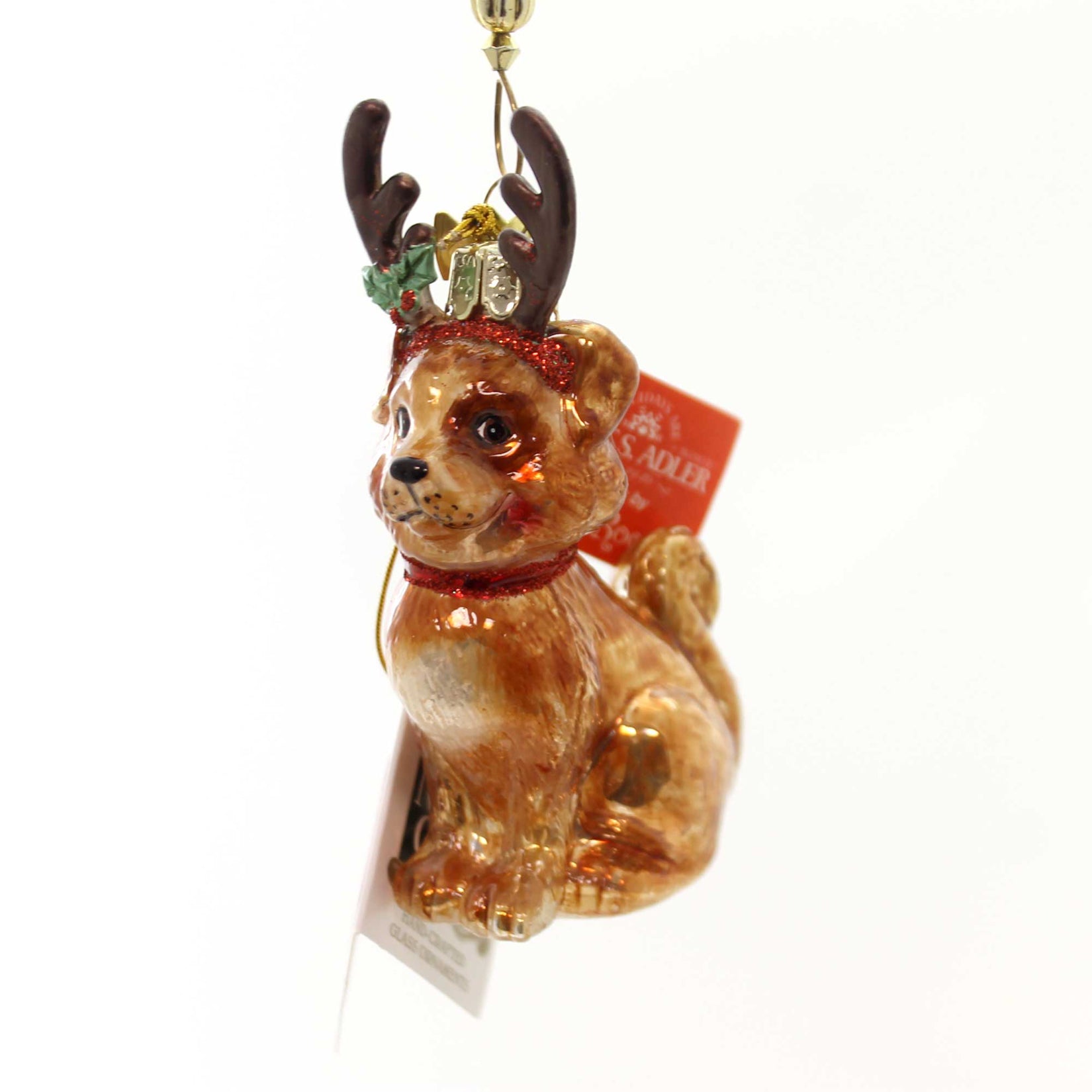 Parent-Nb1261 Dog With Antlers Ornament