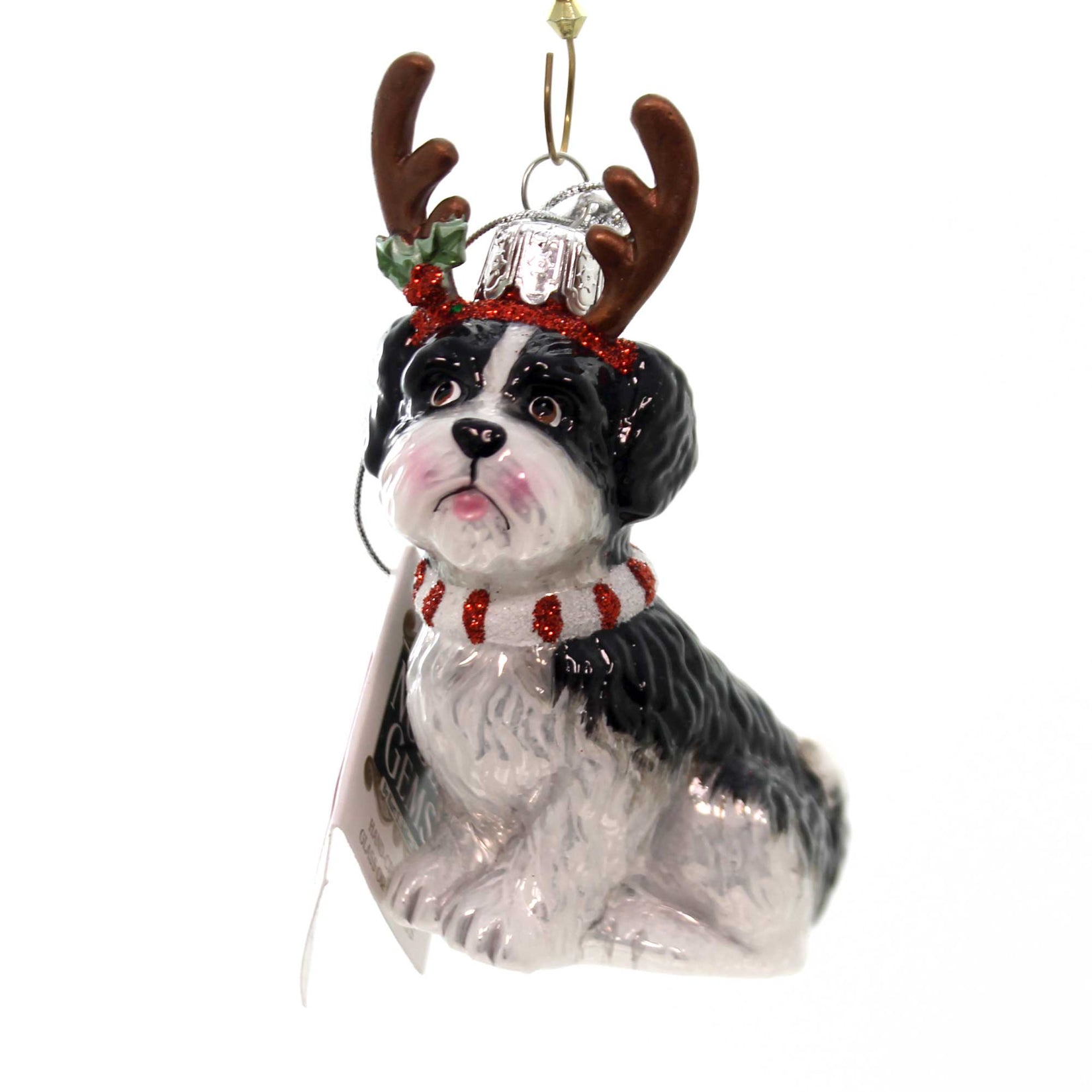 Parent-Nb1261 Dog With Antlers Ornament