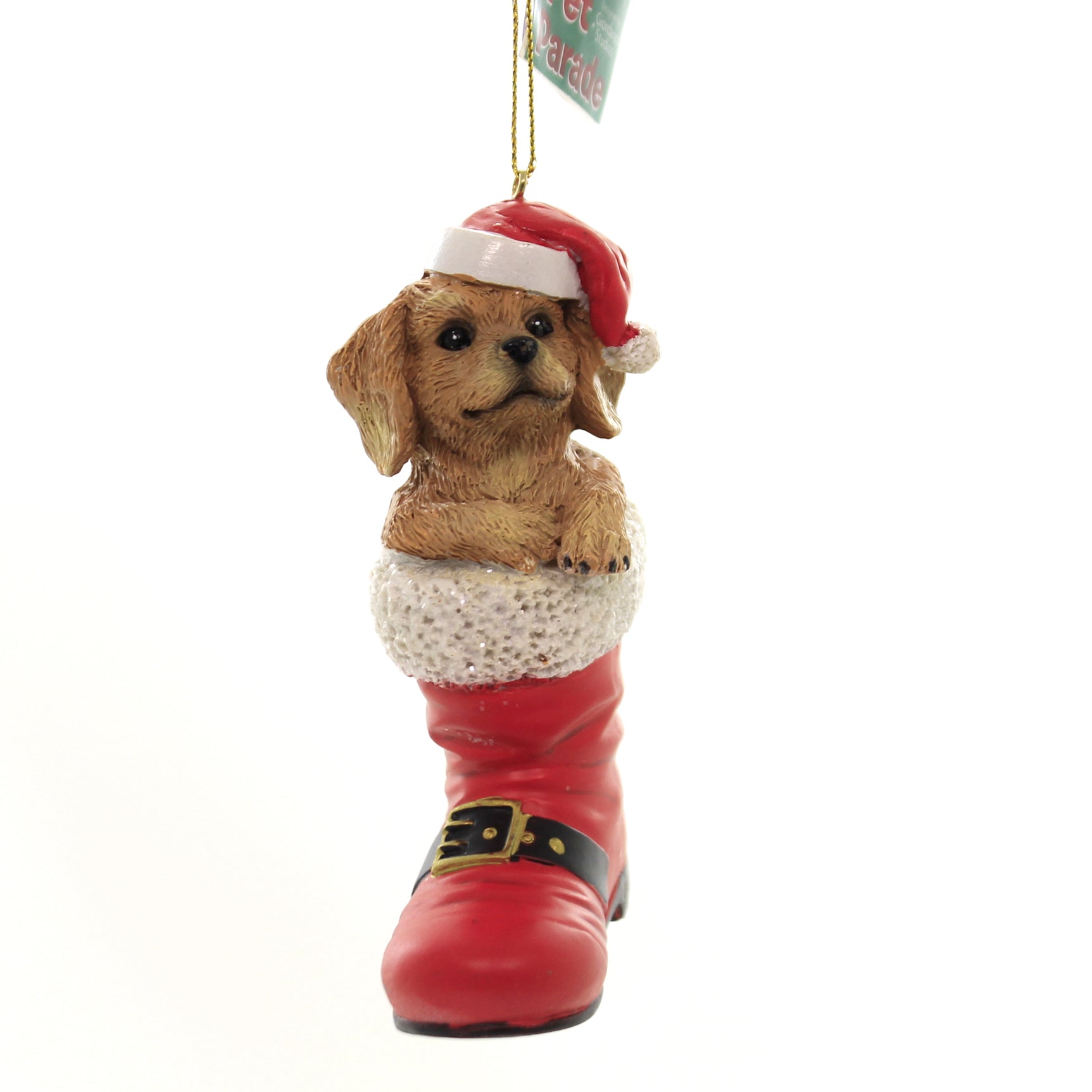 Parent-D3696 Dog In Santa Boot