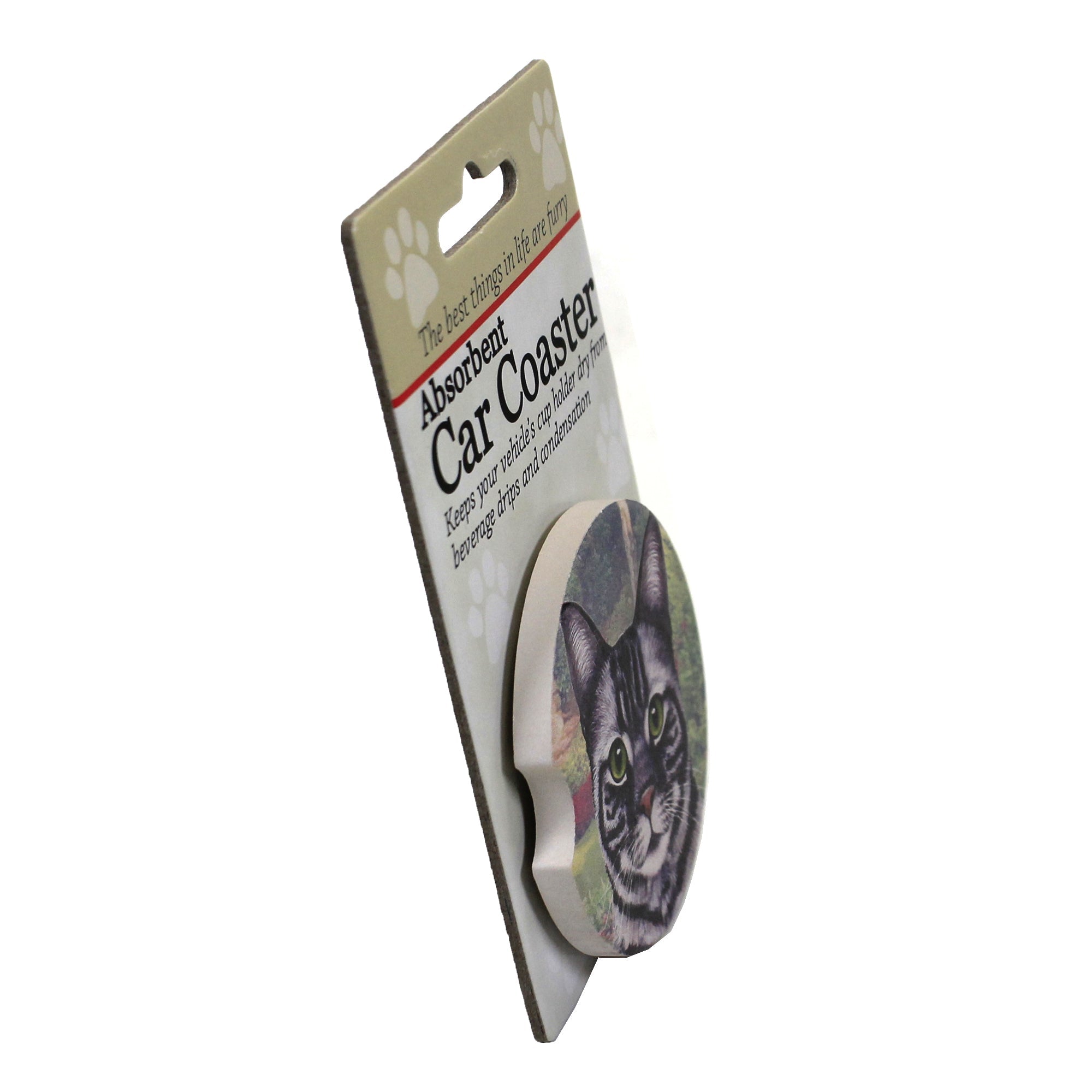 49609 Silver Tabby Car Car Coaster 2329