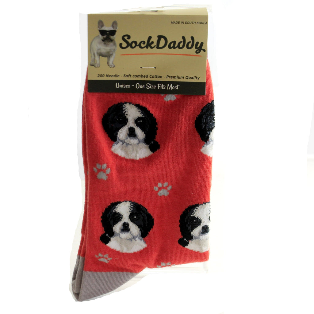49682 Black Shih Tzu Socks 80087B
