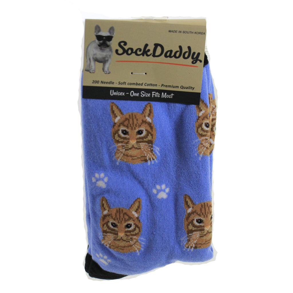 49702 Orange Tabby Cat Socks 8019