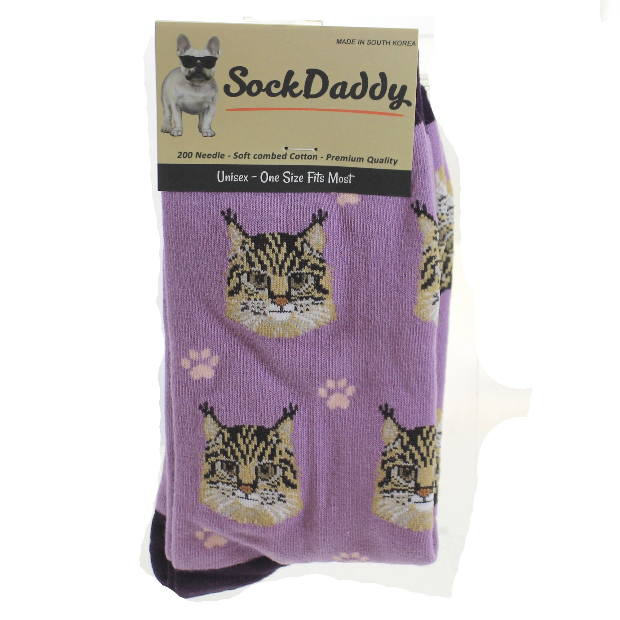49704 Maine Coon Cat Sock Daddy Socks 8016