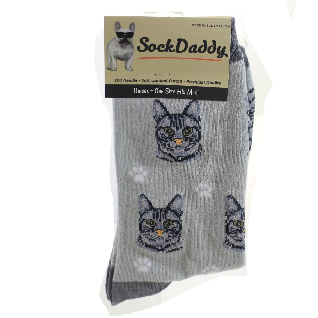 49706 Silver Tabby Cat Socks 8018