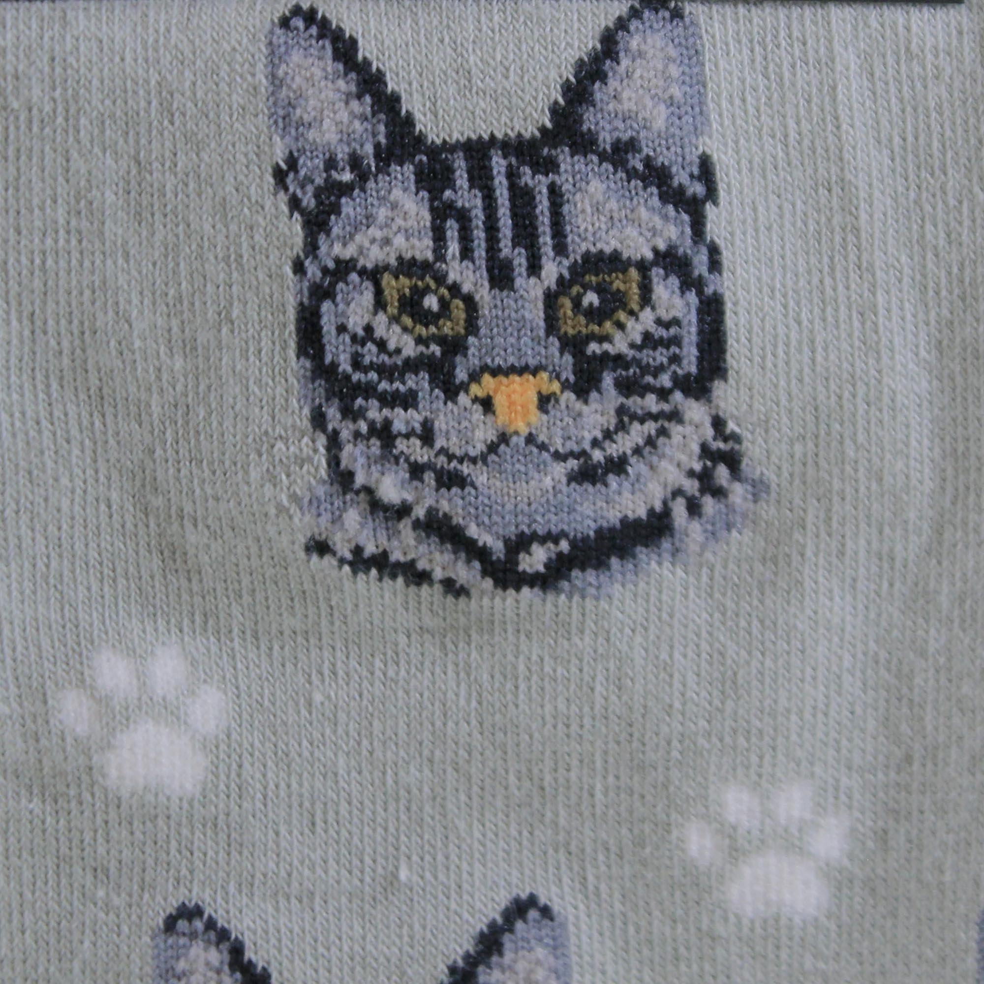 49706 Silver Tabby Cat Socks 8018