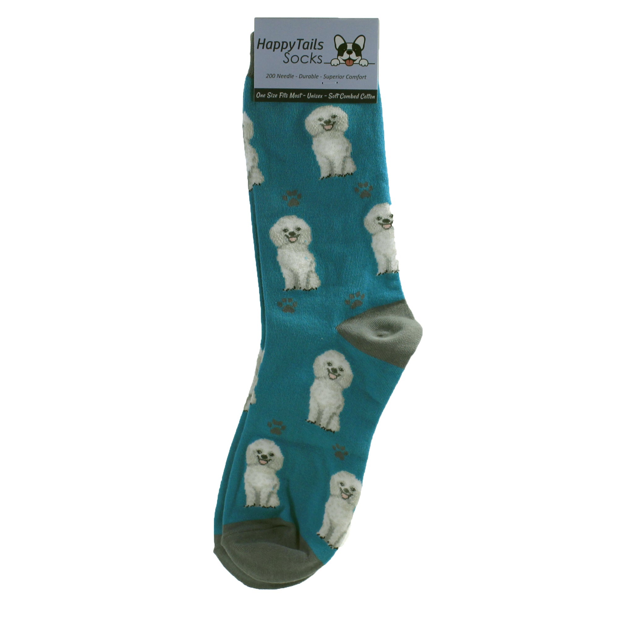 49740 White Poodle Happy Tails  Socks 800FB28