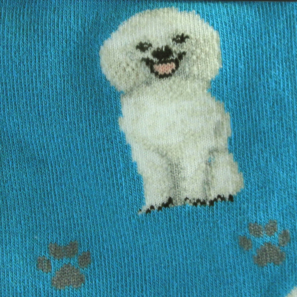 49740 White Poodle Happy Tails  Socks 800FB28