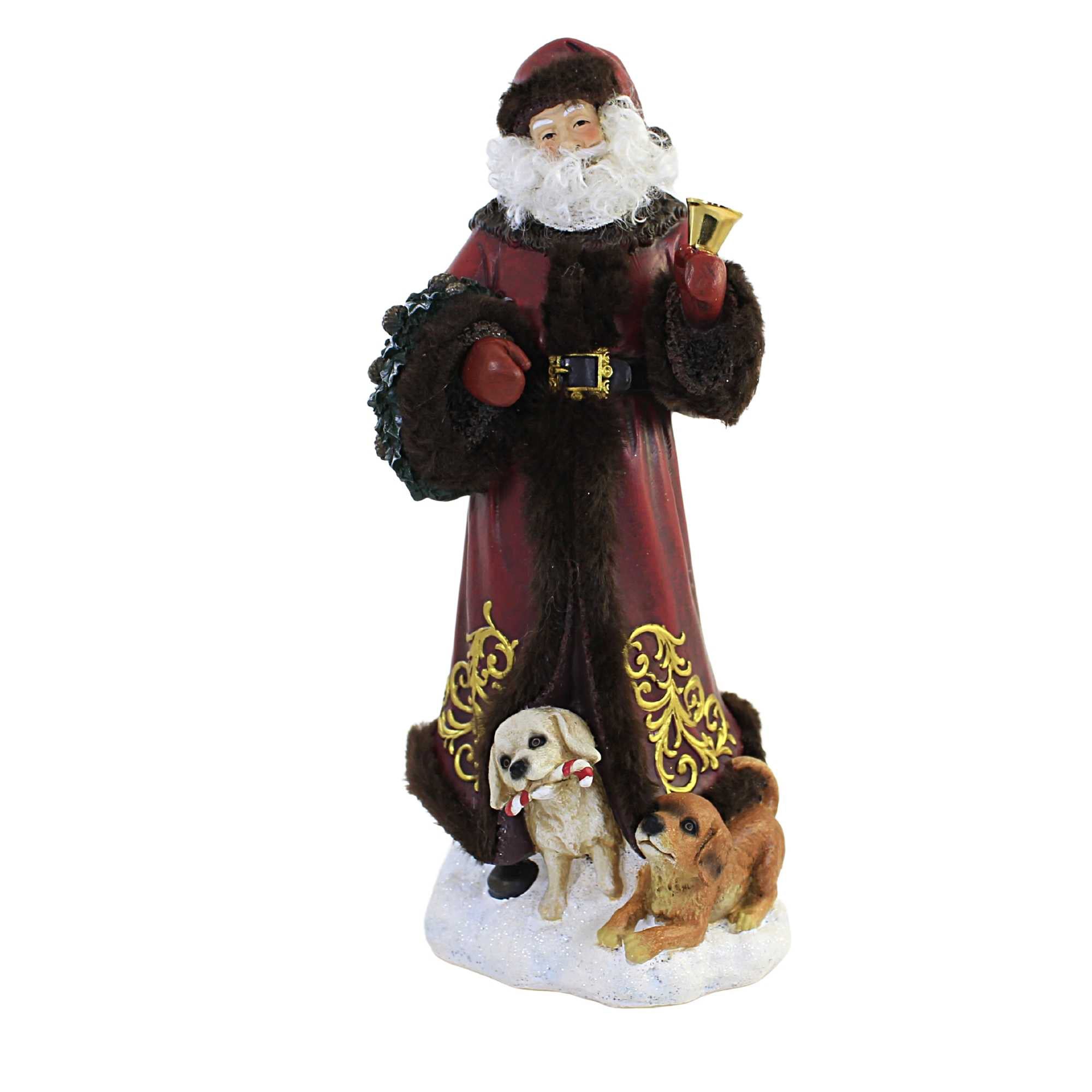 56125 Santa With Puppies Figurine 633372