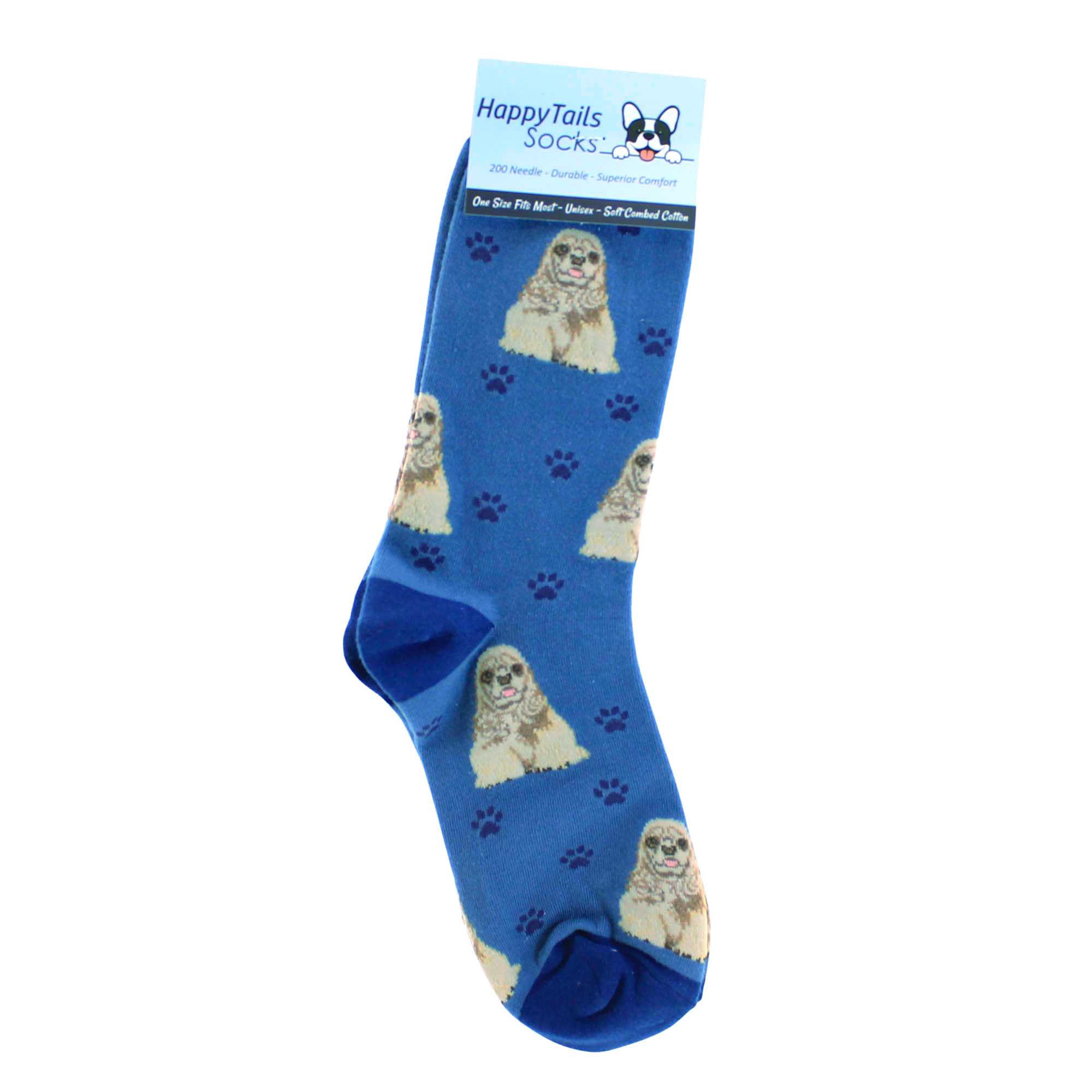 57648 Cocker Spaniel Happy Tails Sock. 800FB78BLUE
