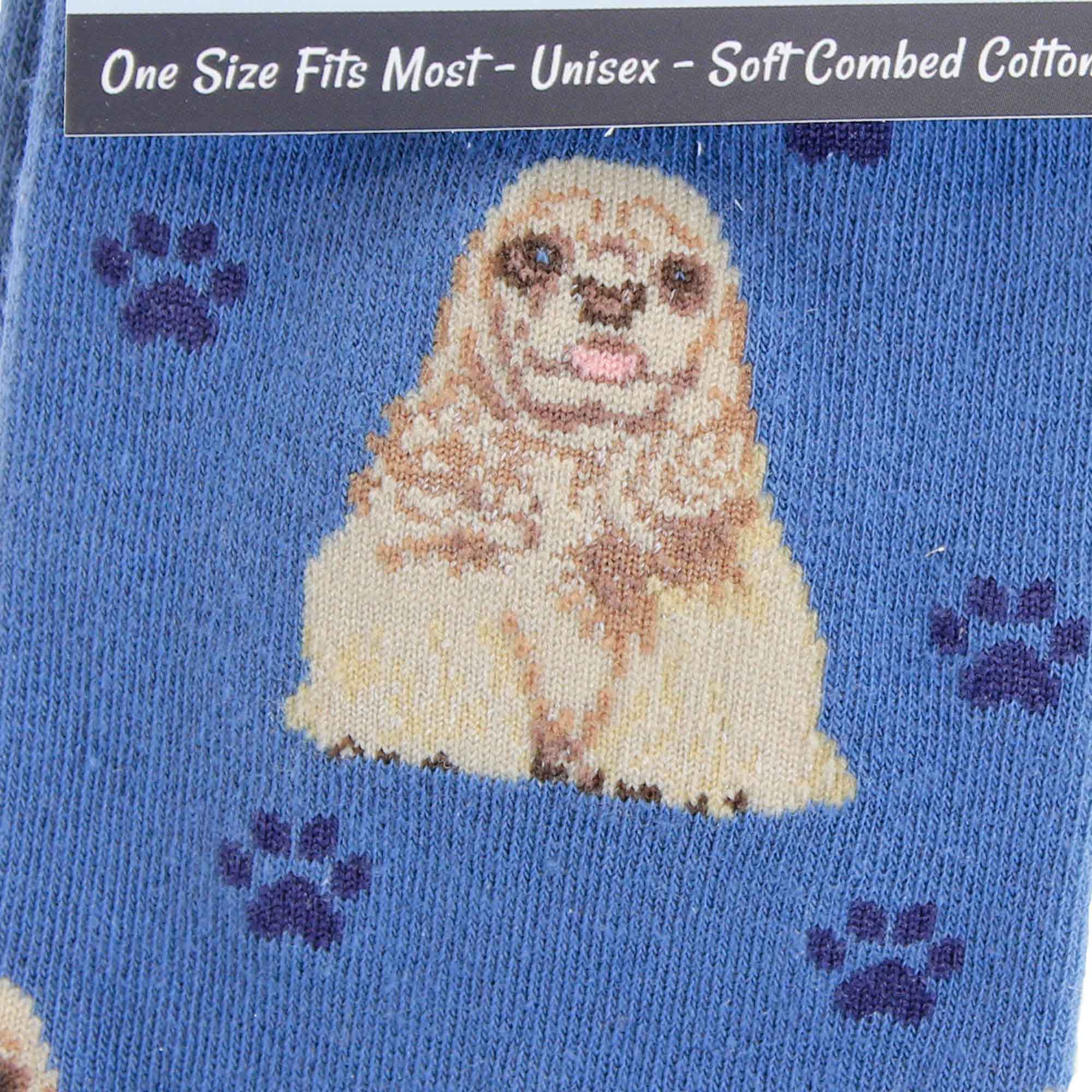 57648 Cocker Spaniel Happy Tails Sock. 800FB78BLUE