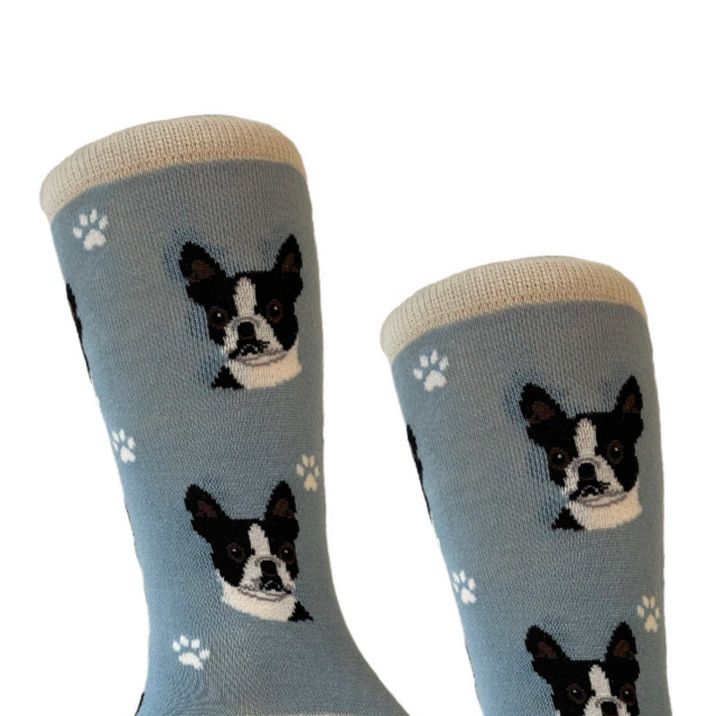 57651 Boston Terrier Socks . 80076BLUE