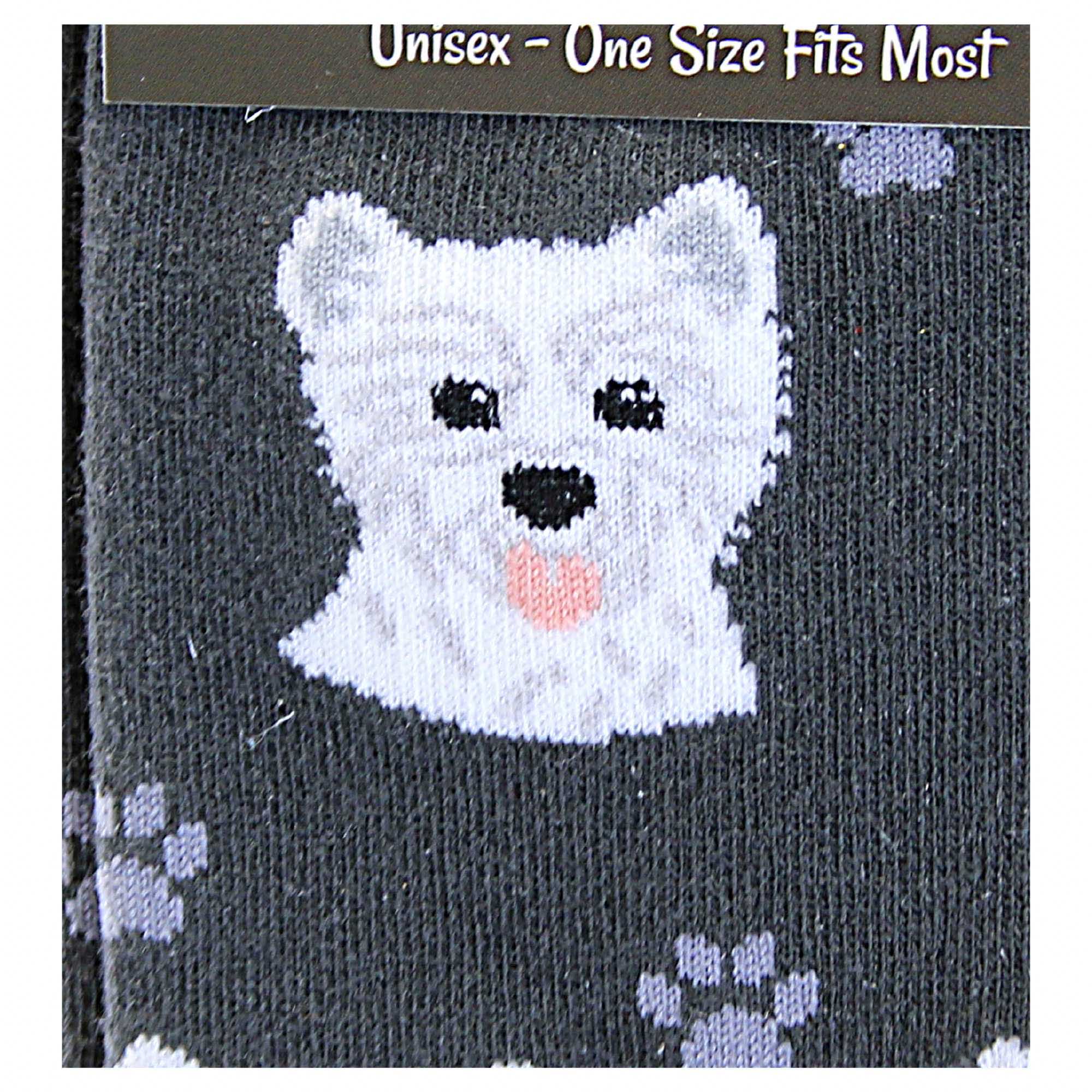 57652 Westie Dog Socks . 80045BLACK