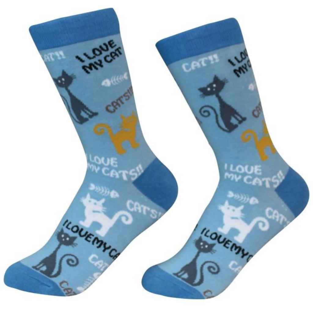 57653 I Love My Cat Sock Daddy Socks . 801229LIGHTBLUE