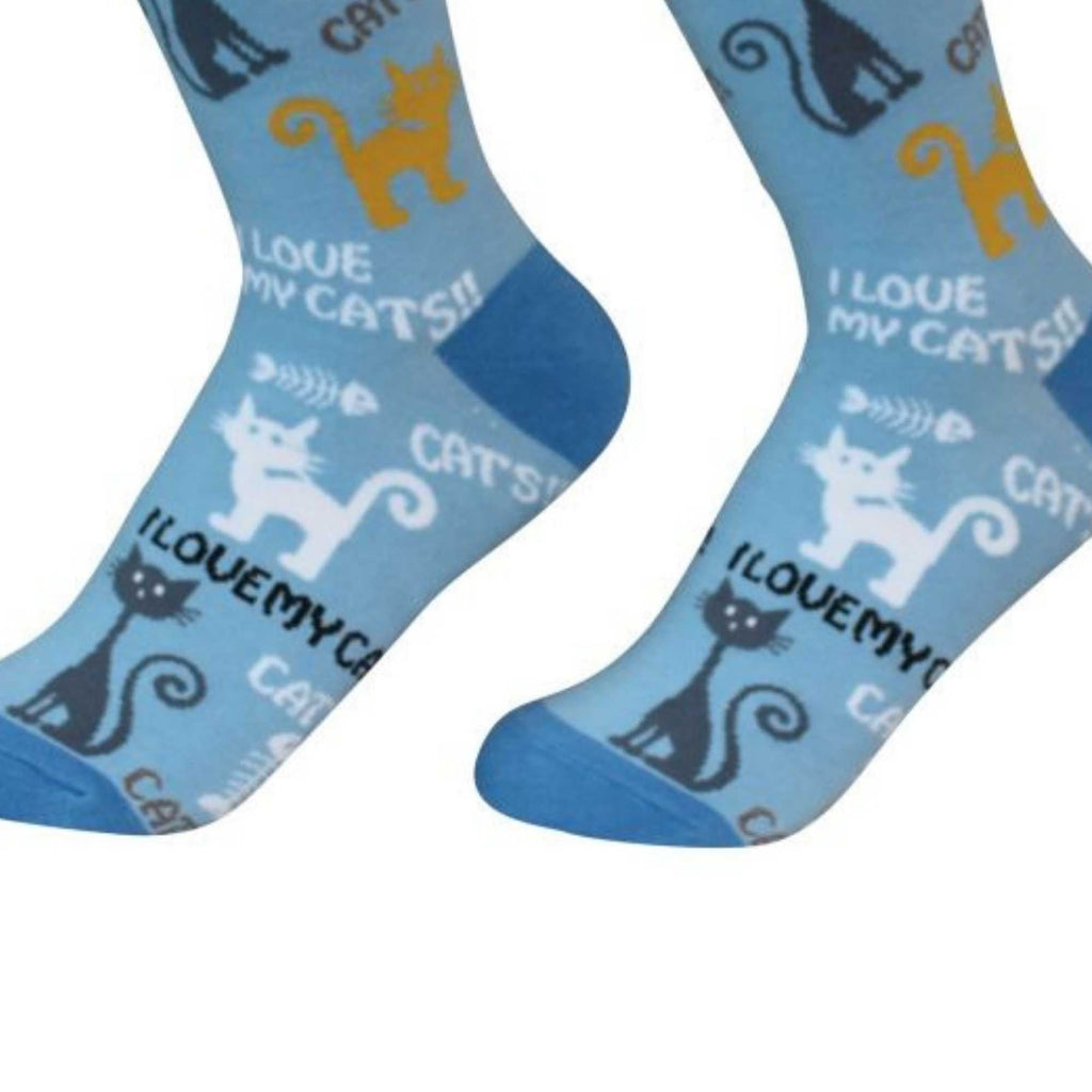 57653 I Love My Cat Sock Daddy Socks . 801229LIGHTBLUE