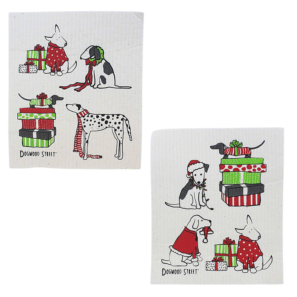 60919 Holiday Dogs Dishcloths 84ASDHOLIDOGS
