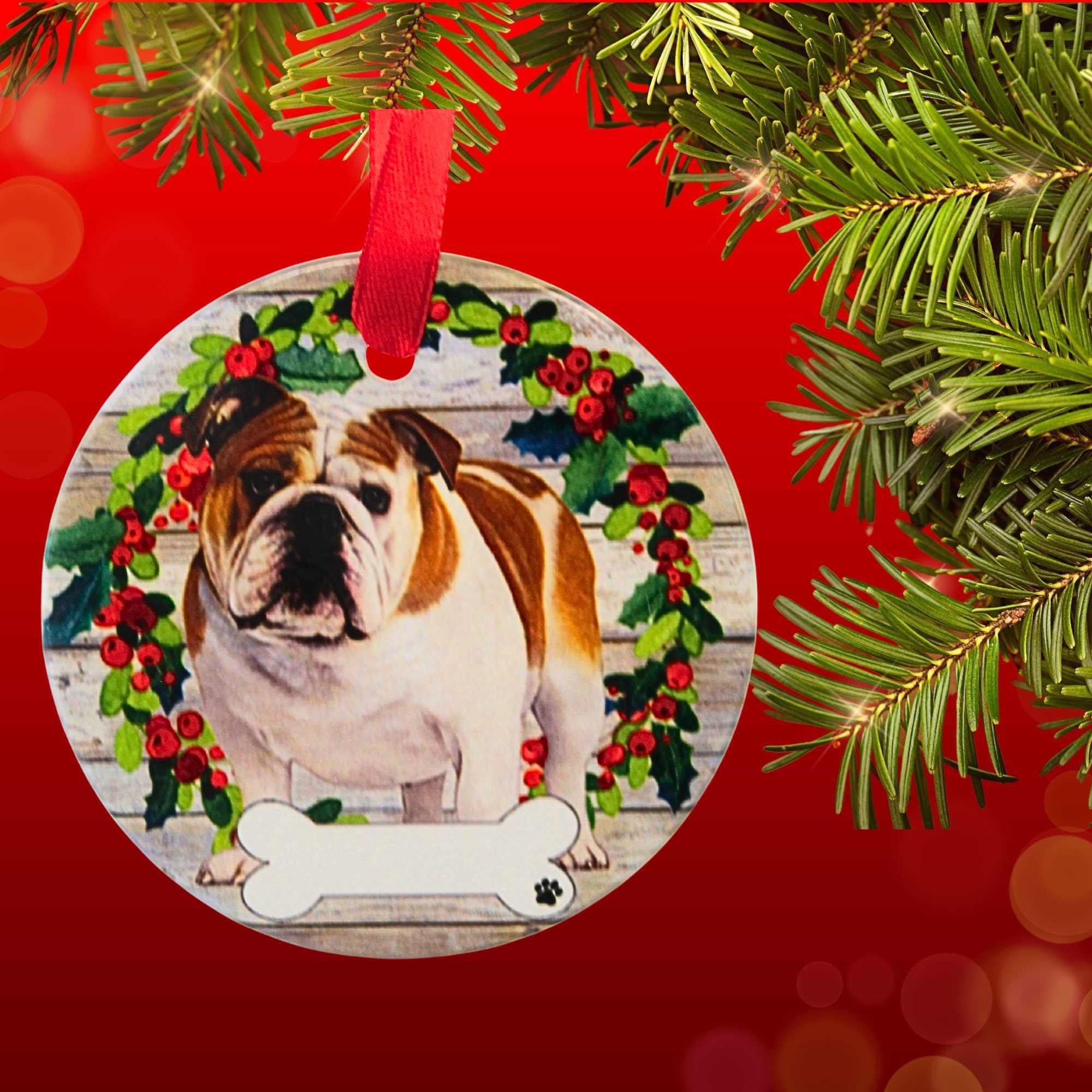 61559 Ceramic Bulldog Ornament 5508FB