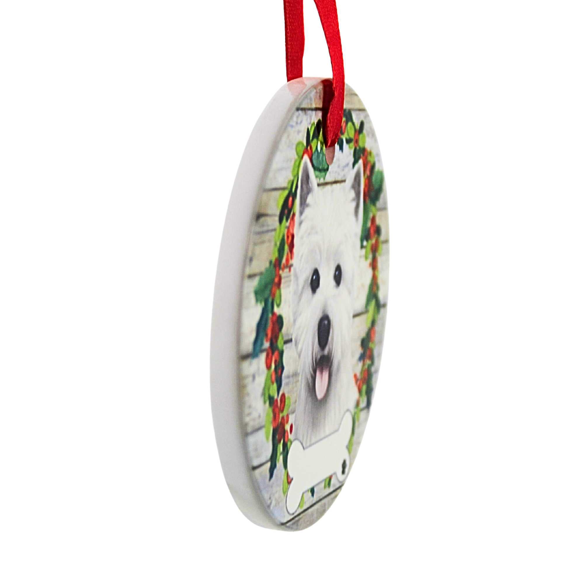 61561 Ceramic Westie Ornament 55045