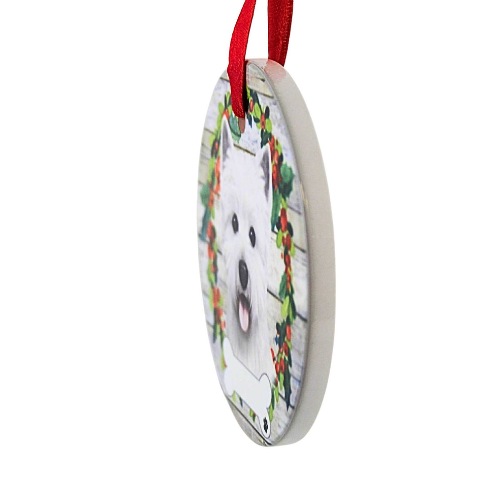 61561 Ceramic Westie Ornament 55045