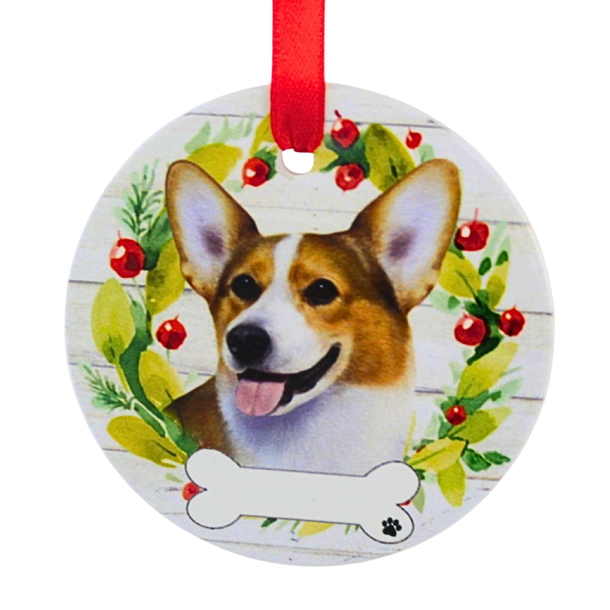 61562 Ceramic Welsh Corgi Ornament 550100