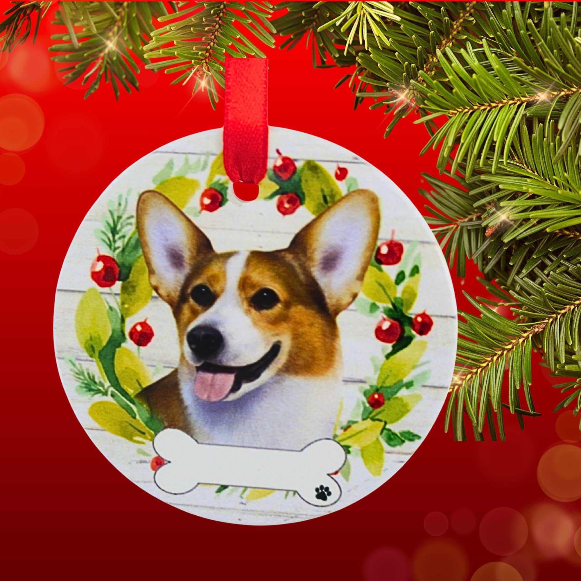 61562 Ceramic Welsh Corgi Ornament 550100