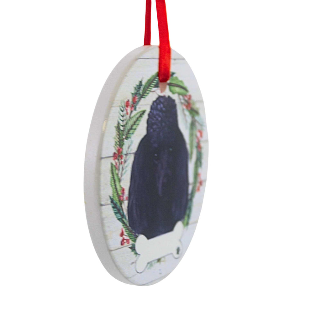 61564 Ceramic Poodle Ornament 55029