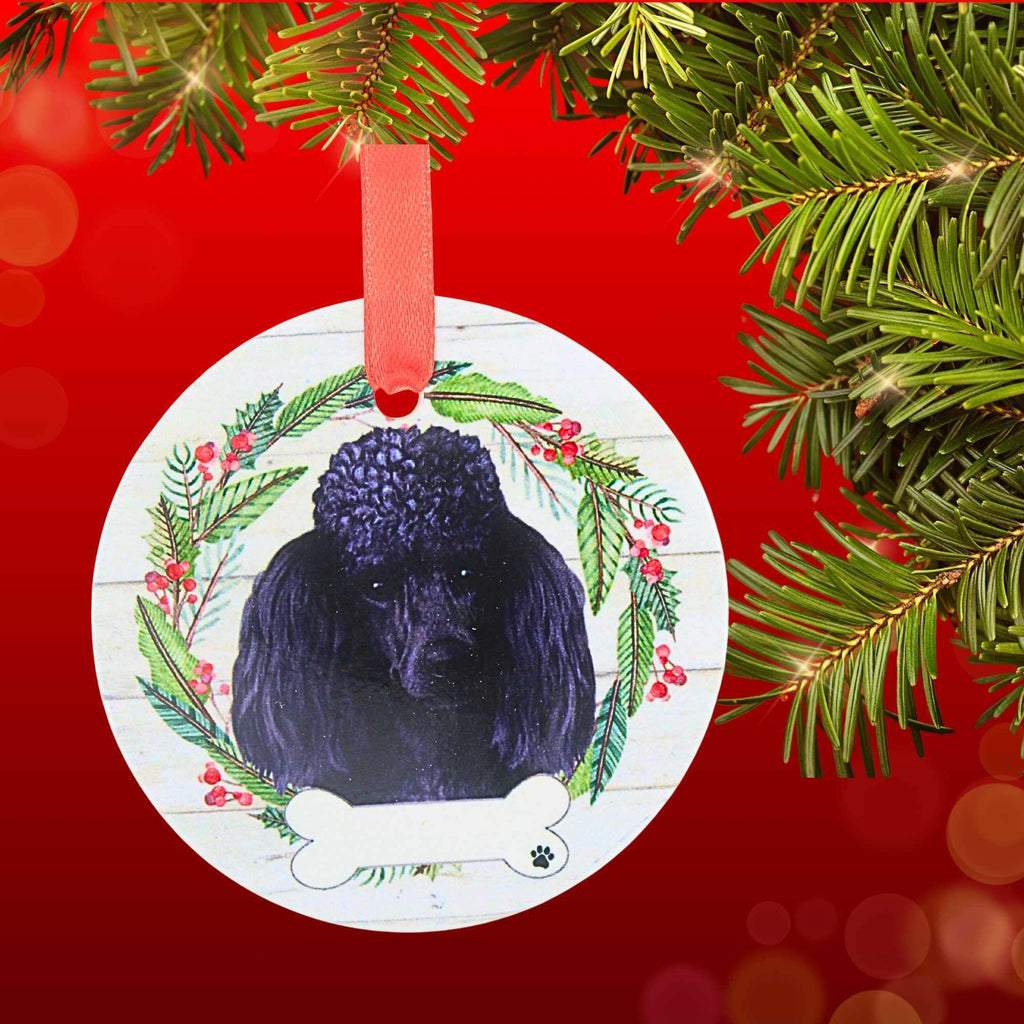 61564 Ceramic Poodle Ornament 55029
