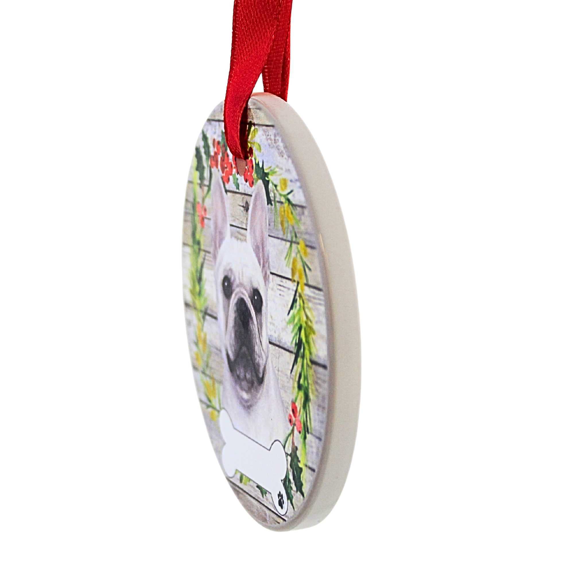 61565 Ceramic French Bulldog Ornament 55065