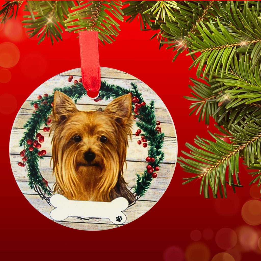 61566 Ceramic Yorkie Ornament 55046