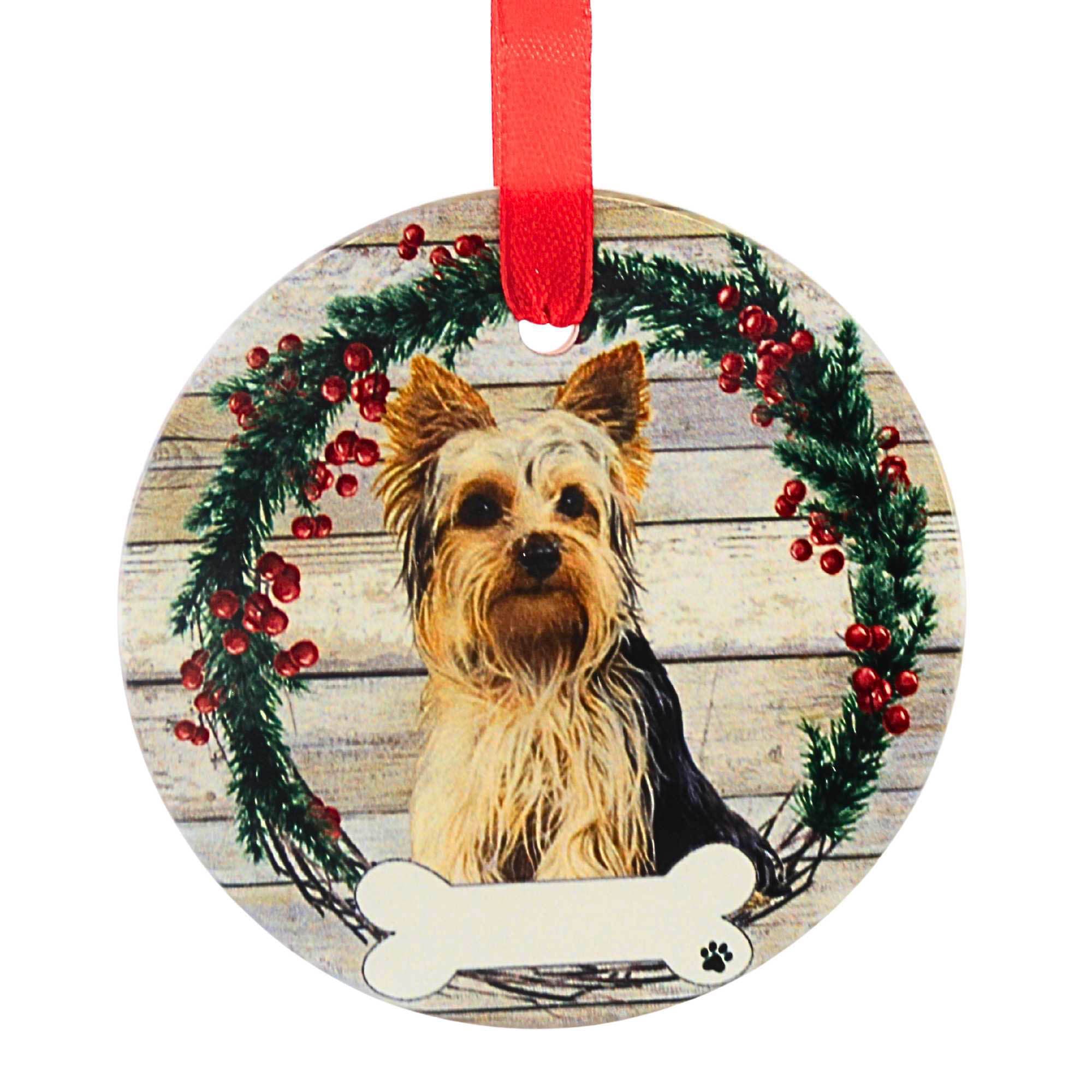 61567 Ceramic Yorkie Ornament 55046FB