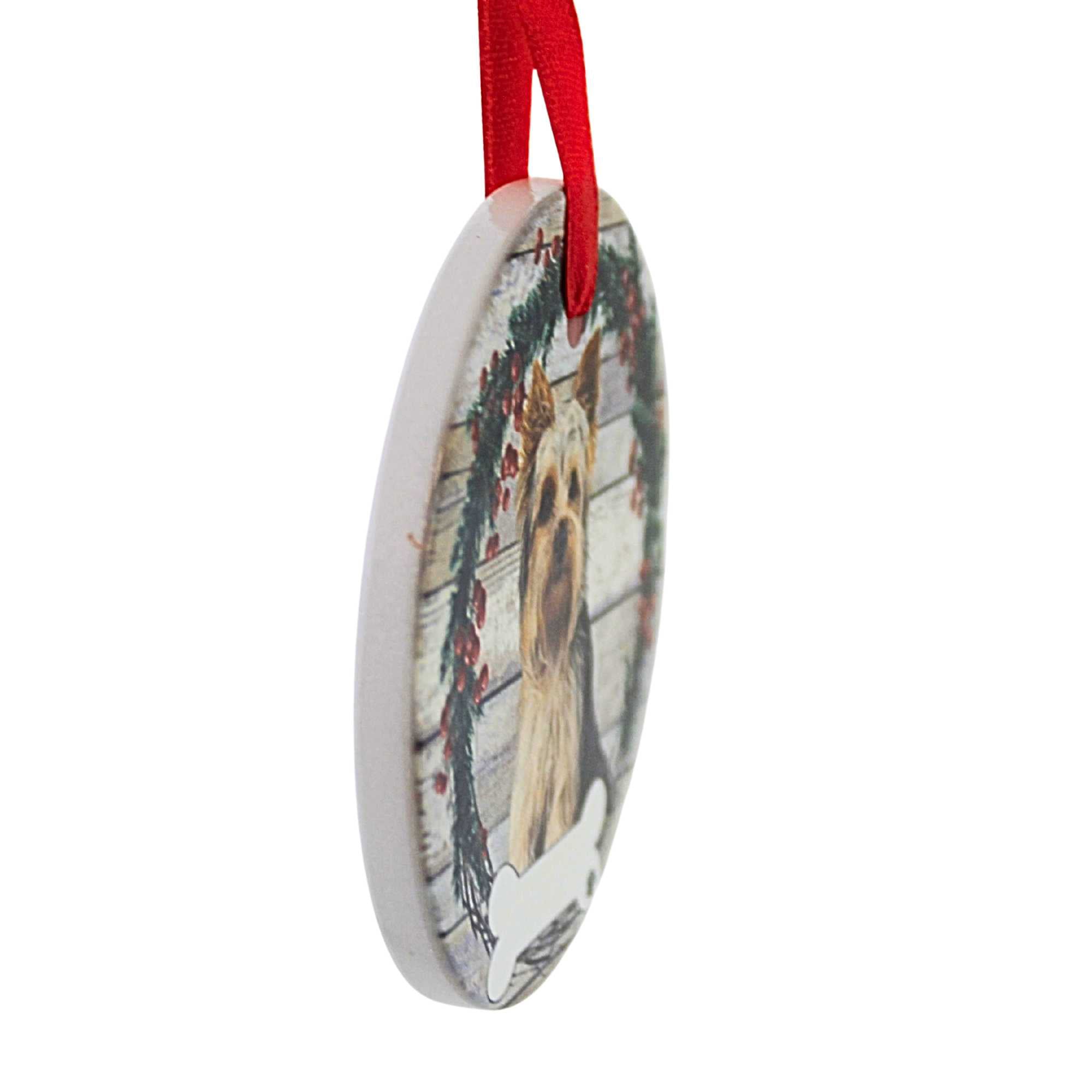61567 Ceramic Yorkie Ornament 55046FB
