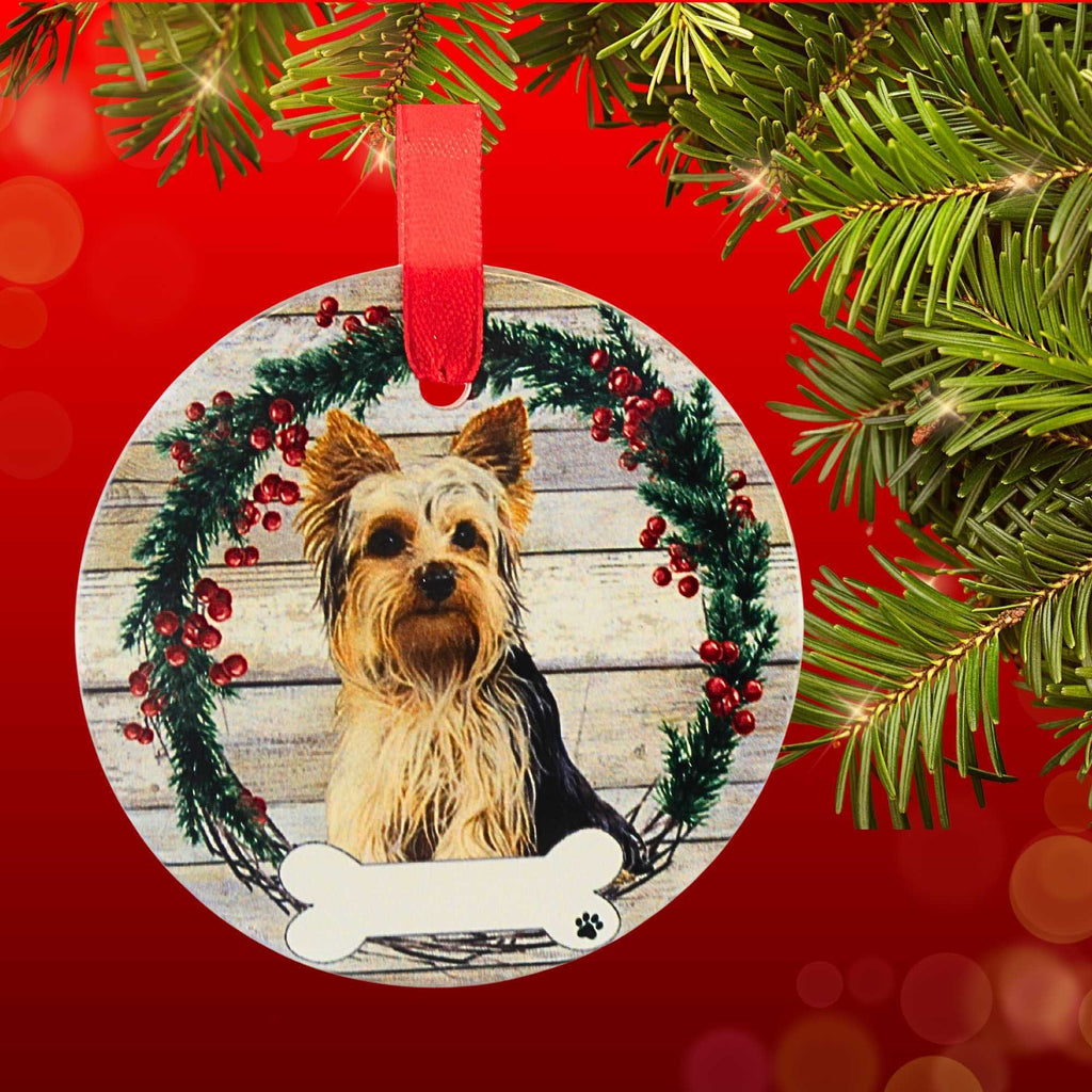 61567 Ceramic Yorkie Ornament 55046FB