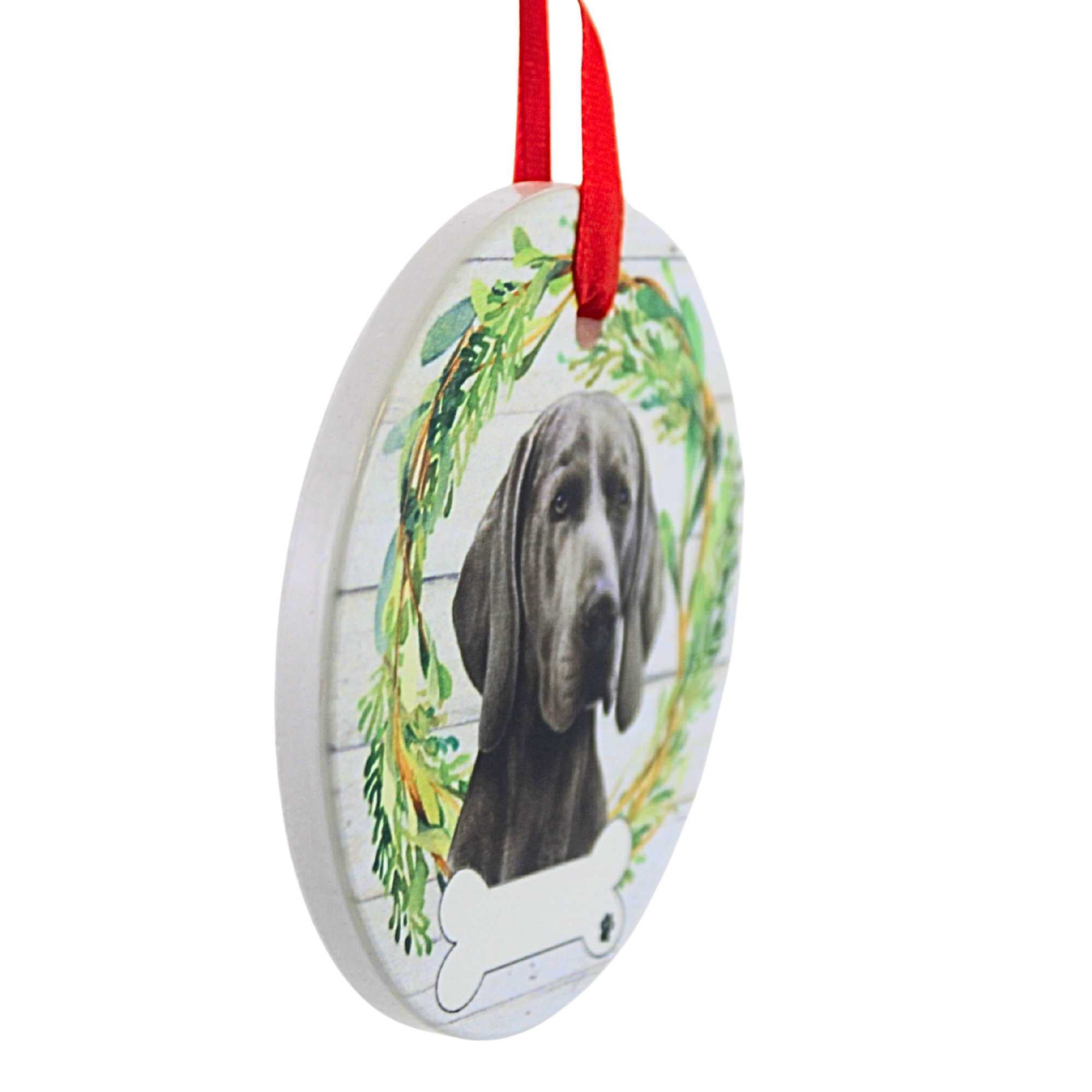 61568 Ceramic Weimaraner Ornament 55054