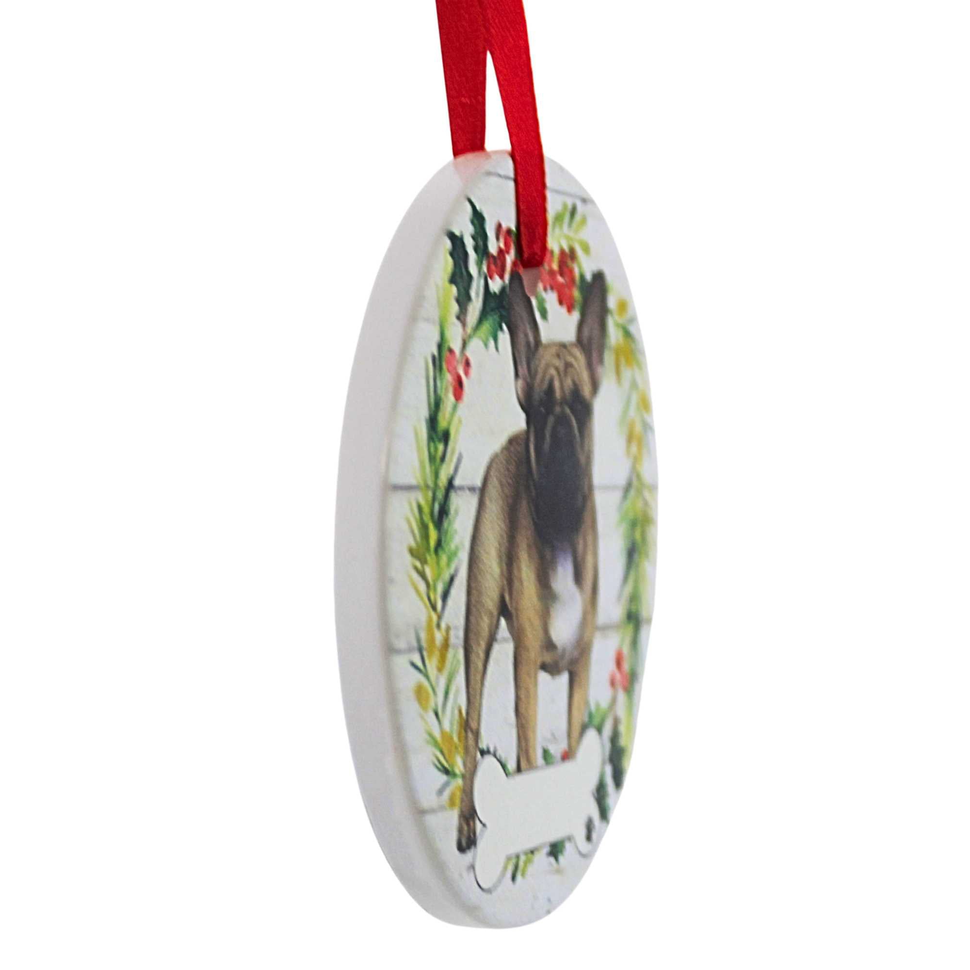 61569 Ceramic French Bulldog Ornament 55065FB