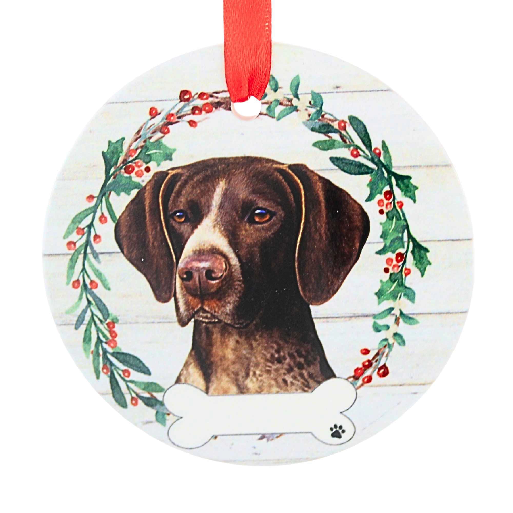 61573 Ceramic German Shorthair Pointer Ornament 55083