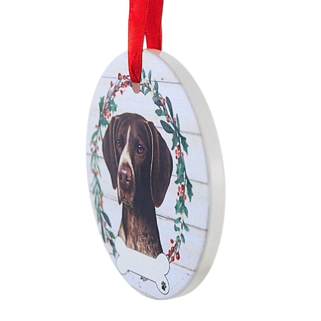 61573 Ceramic German Shorthair Pointer Ornament 55083