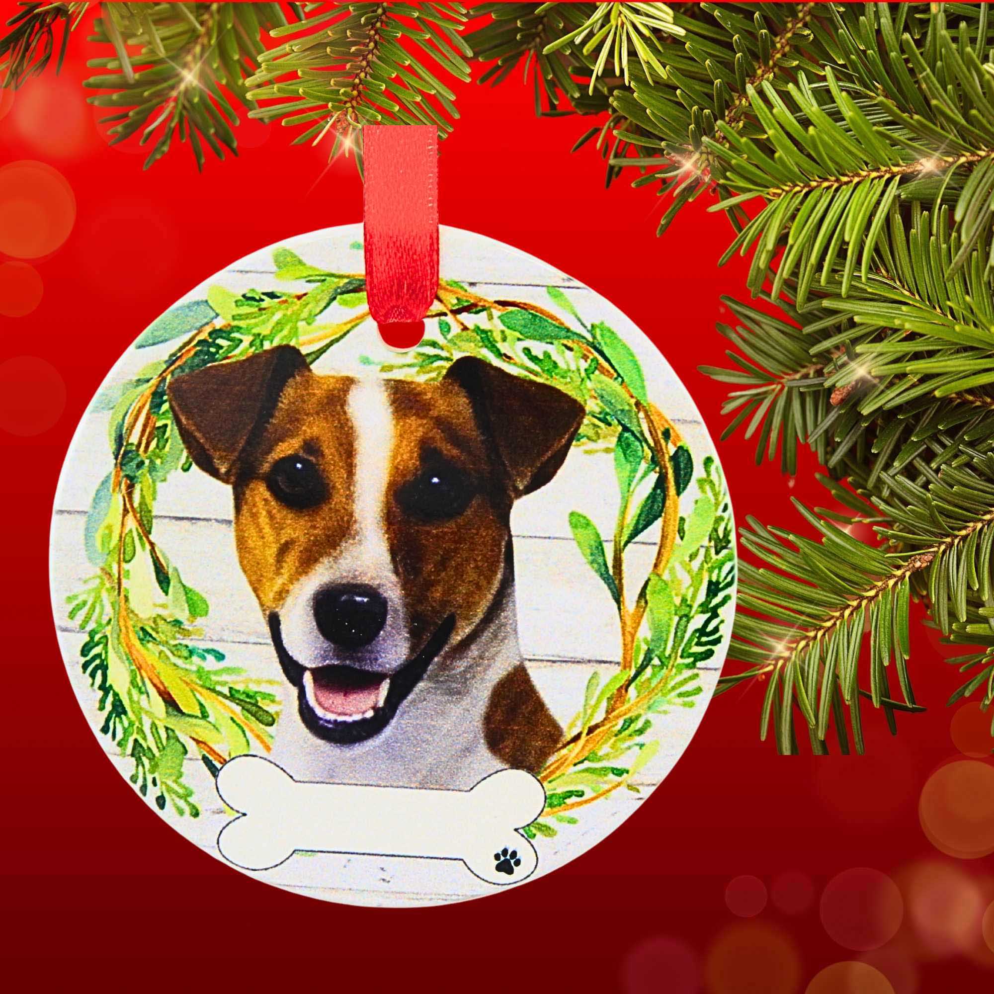 61575 Ceramic Jack Russell Ornament 55017