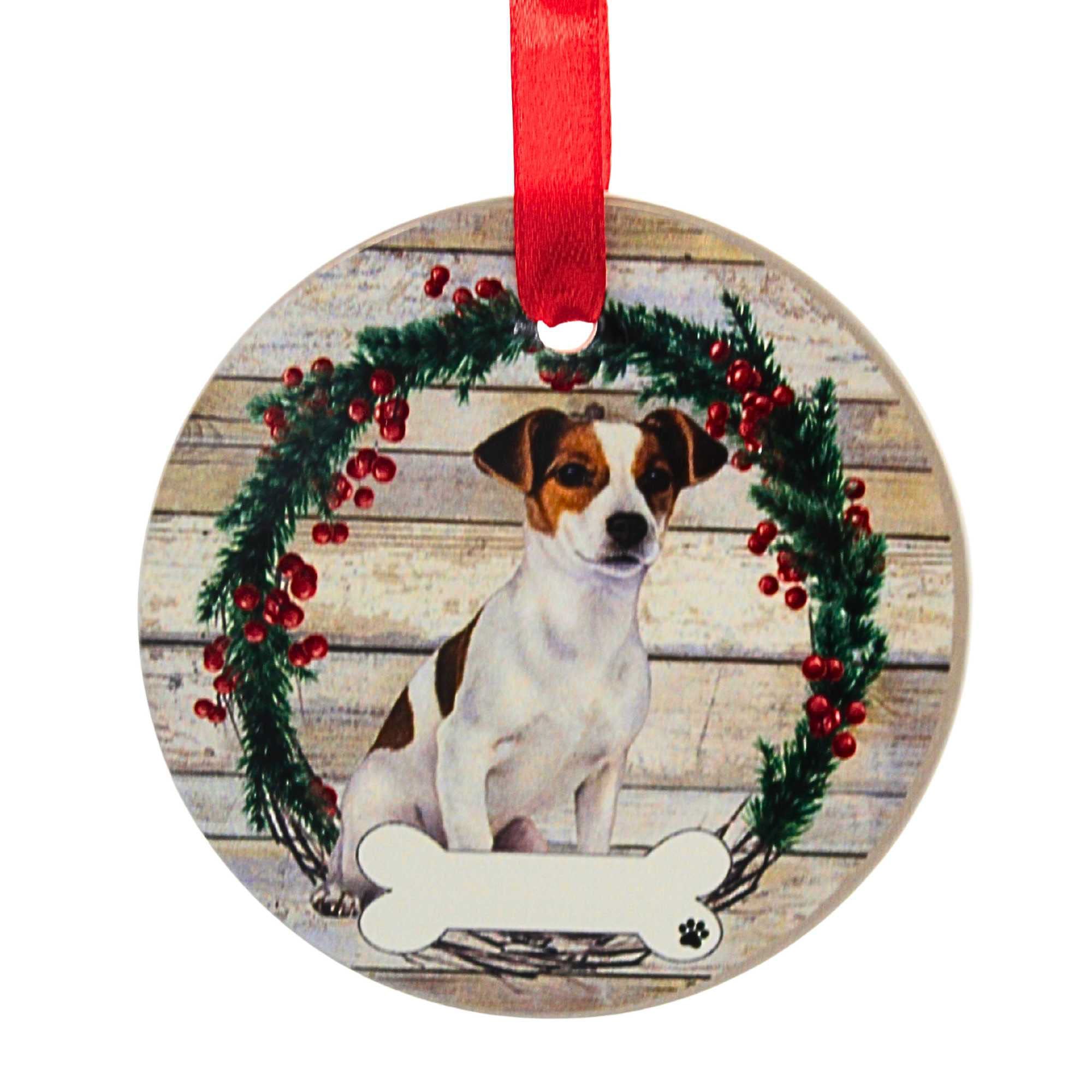 61576 Ceramic Jack Russell Ornament 55017FB