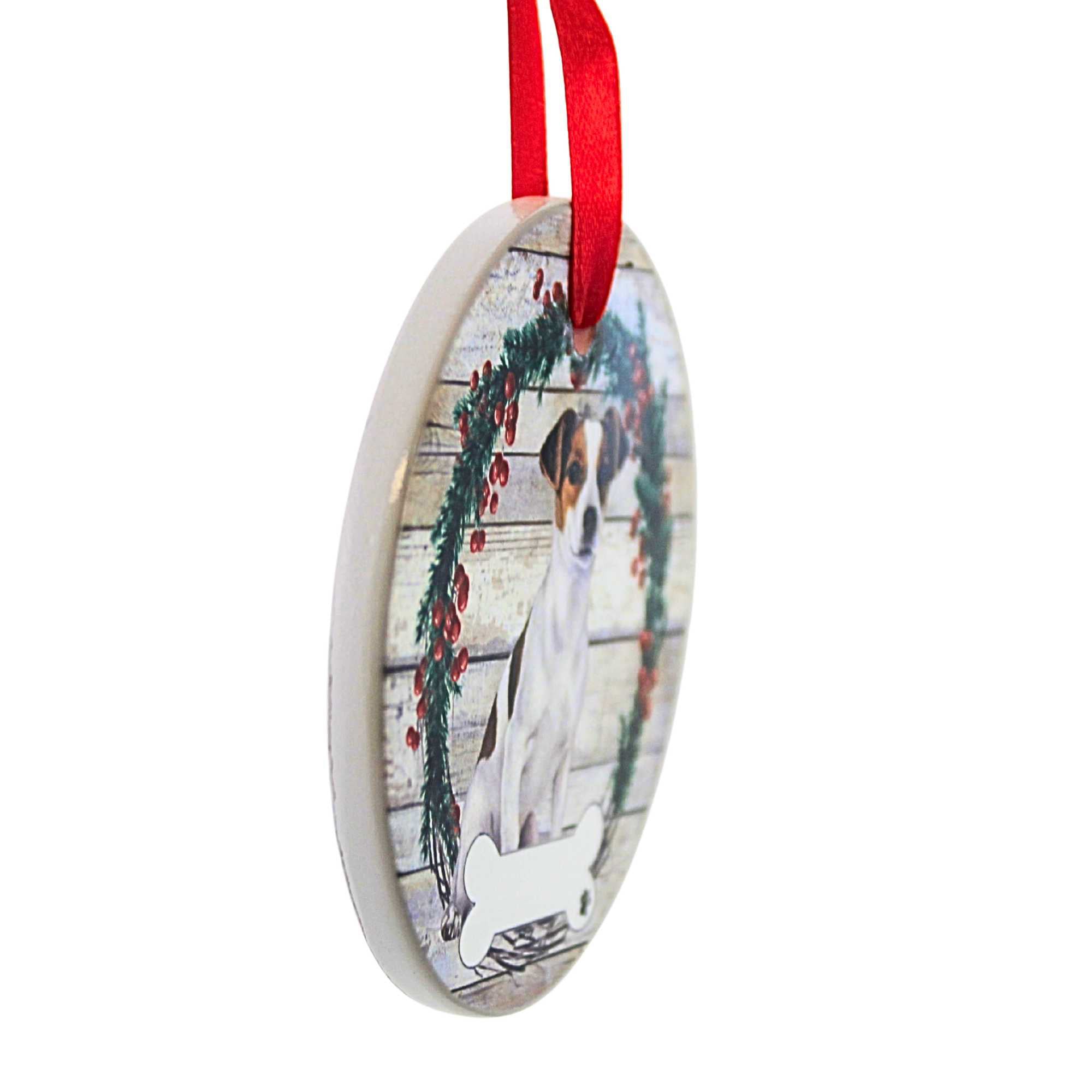 61576 Ceramic Jack Russell Ornament 55017FB