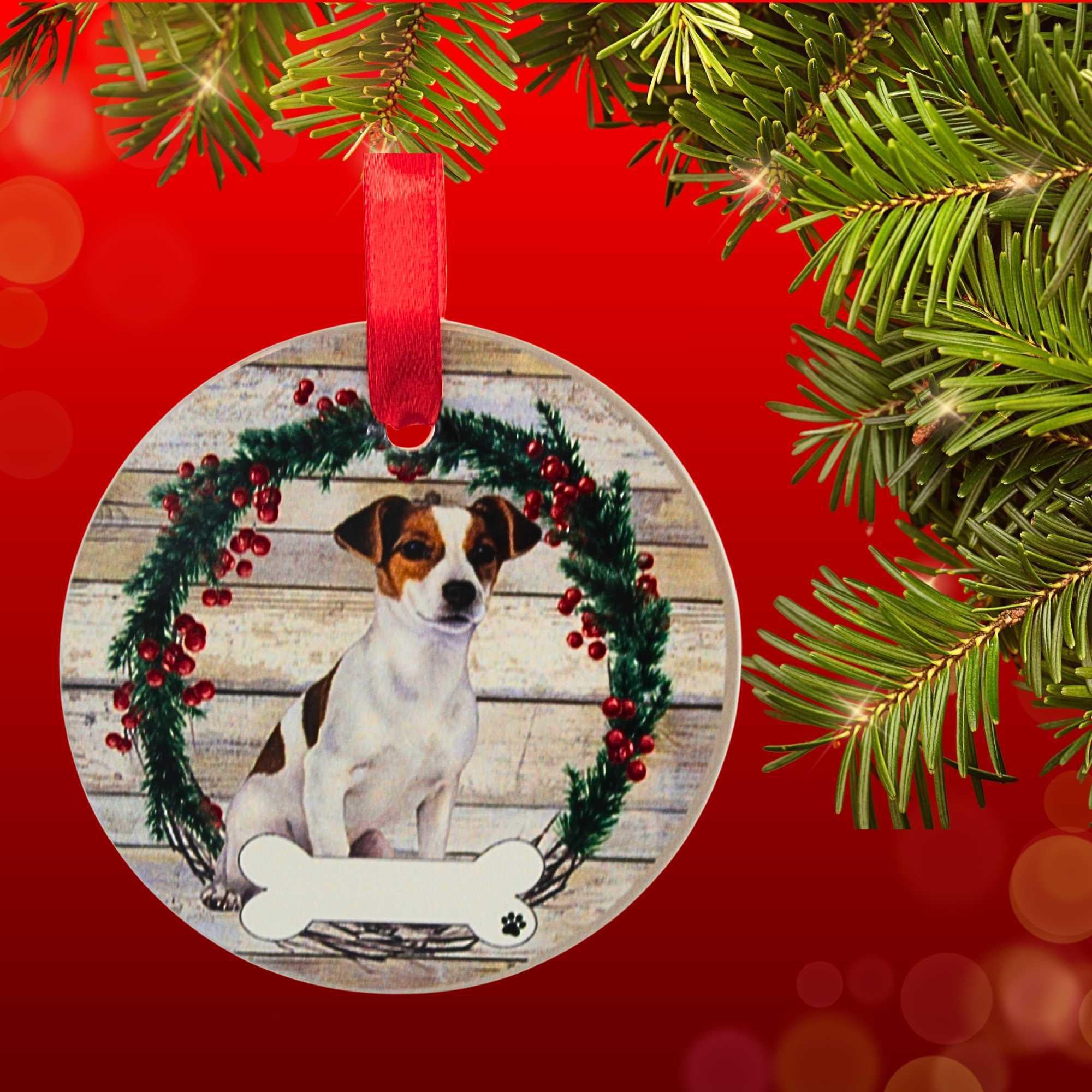 61576 Ceramic Jack Russell Ornament 55017FB