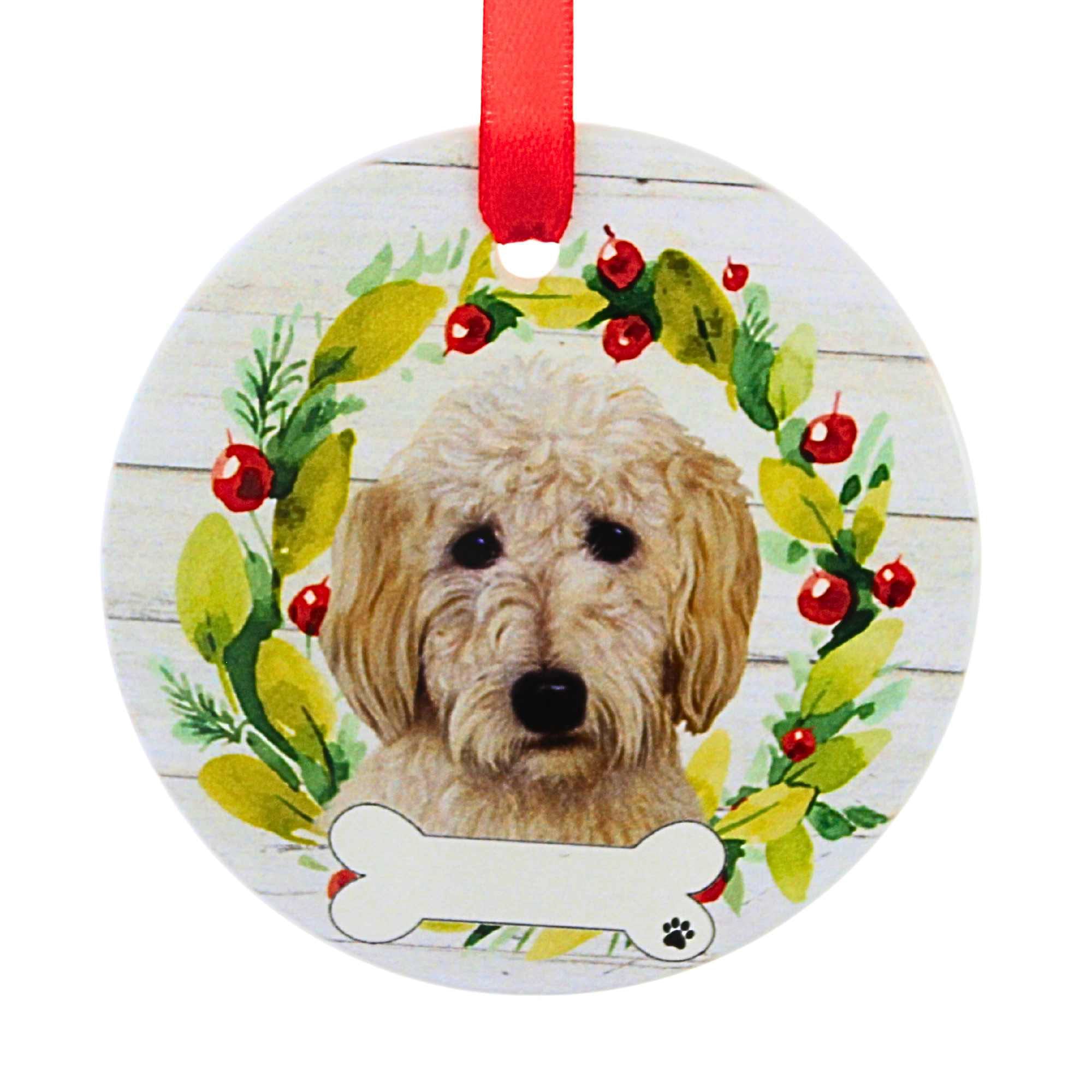 61581 Ceramic Goldendoodle Ornament 550125