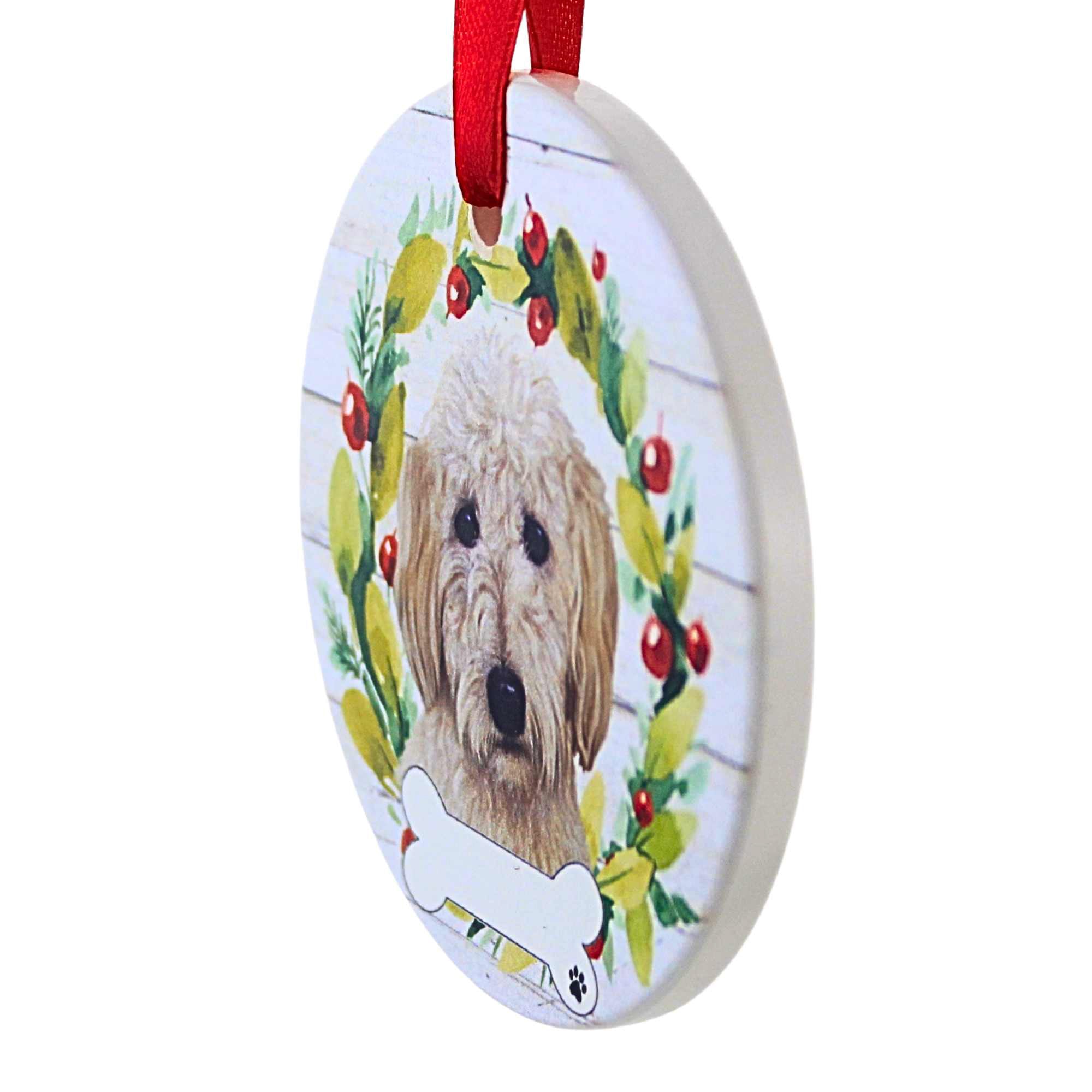 61581 Ceramic Goldendoodle Ornament 550125
