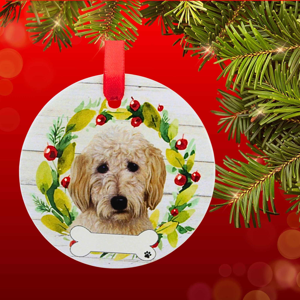 61581 Ceramic Goldendoodle Ornament 550125