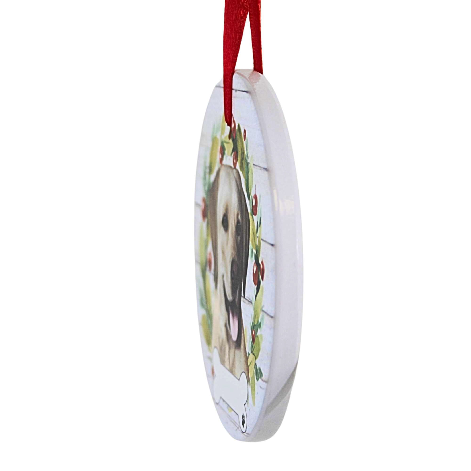 61582 Ceramic Yellow Labrador Ornament 55020