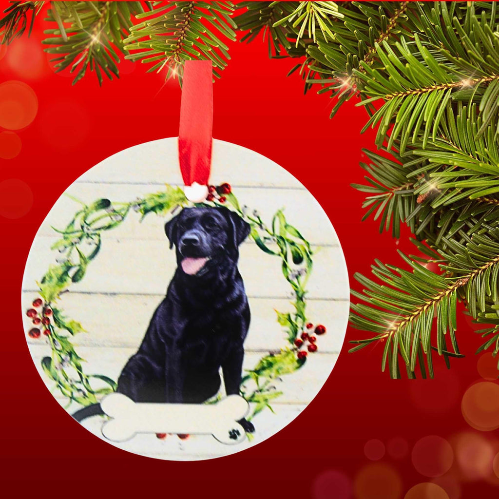 61585 Ceramic Black Labrador Ornament 55021FB