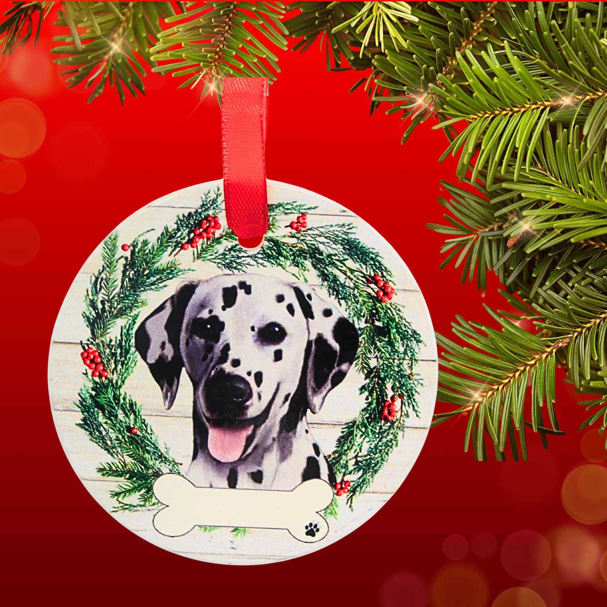 61587 Ceramic Dalmatian Ornament 55047